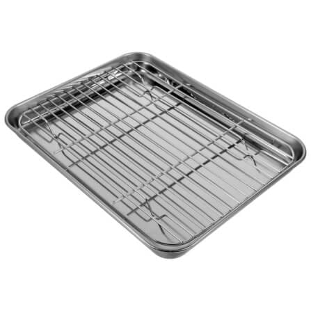 ชุดถาดและชั้นวางสแตนเลส KCW CW1215 ขนาด 26x20x2.5 ซม._6